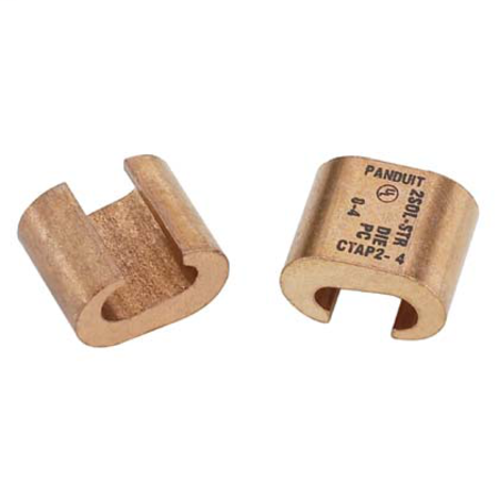 PANDUIT Copper Compression CTAP's, Heavy Duty, #6-#4 AWG SOL or, CTAP4-8-L CTAP4-8-L